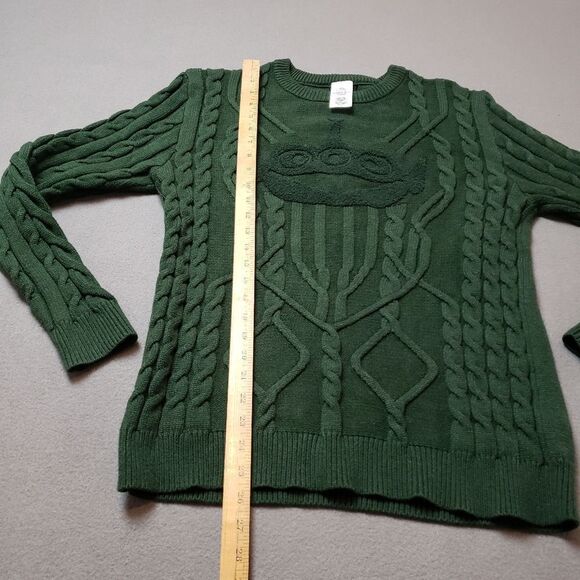 Toy Story Alien Sweater 👽 Disney Sweater Women's Size L Green Pixar cable knit - Picture 9 of 9
